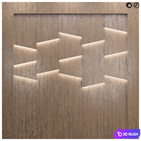 Decorative wall panel 90 3D Model Vray, Corona