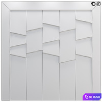Decorative wall panel 90 3D Model Vray, Corona