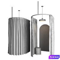 Fitting room for a clothing store v4 3D Model Vray, Corona
