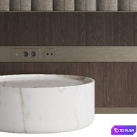 Headboard Modern for the bedroom 3D Model Vray, Corona
