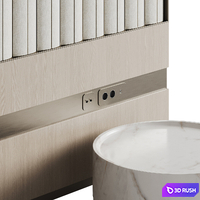 Headboard Modern for the bedroom 3D Model Vray, Corona