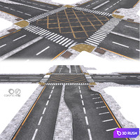 Road 01 3D Model Vray, Corona
