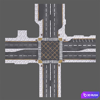 Road 01 3D Model Vray, Corona