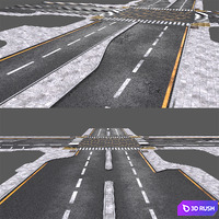 Road 01 3D Model Vray, Corona
