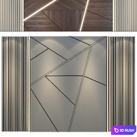 Wall panels | set 165 3D Model Vray