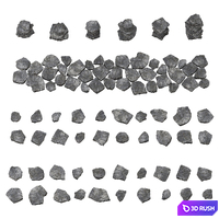 Plate rock n1 3D Model Vray, Corona