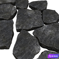 Plate rock n1 3D Model Vray, Corona