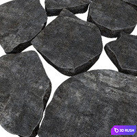 Plate rock n1 3D Model Vray, Corona
