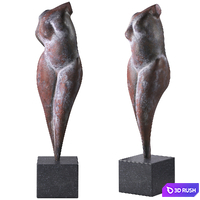 Gedraaid Model Sculpture 3D Model Vray, Corona