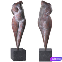 Gedraaid Model Sculpture 3D Model Vray, Corona