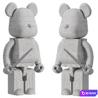 Baccarat Bearbrick 3D Model Corona