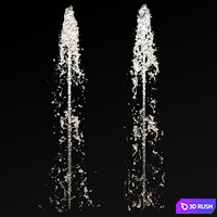 Water fountain set 01 3D Model Vray