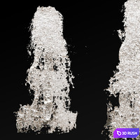 Water Fountain Set 02 3D Model Vray