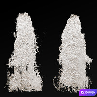Water Fountain Set 02 3D Model Vray