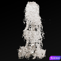 Water Fountain Set 02 3D Model Vray