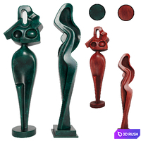 Carved women figures 3D Model