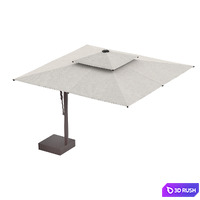 Cantilever Umbrellas King Collection 3D Model Vray, Corona