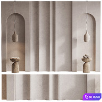 62 Wall Headboard Composition 3D Model Corona