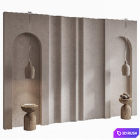 62 Wall Headboard Composition 3D Model Corona