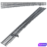 Railroad switch 3D Model Corona