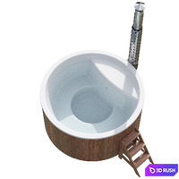 Round hot tub ELITE 220 from Woodson 3D Model Vray, Corona