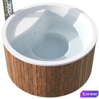 Round hot tub ELITE 220 from Woodson 3D Model Vray, Corona