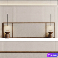 Decorative 3D wall panel 007 3D Model Corona