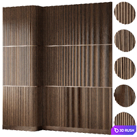Wood panels 2 3D Model Vray, Corona