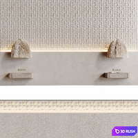 Decorative 3D wall panel 009 3D Model Corona