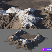 Snow mountain 03 3D Model Corona