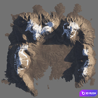 Snow mountain 03 3D Model Corona