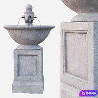 3 Water Fountain Set 3D Model Vray