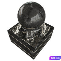 Floating Ball Fountain 3D Model Vray, Corona