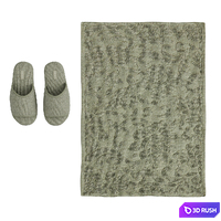 Bath mat and house slippers 3D Model Corona