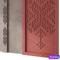 68 Mosaic headboard 3D Model Corona