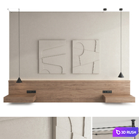 Decorative wall panel set 115 3D Model Vray, Corona
