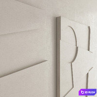 Decorative wall panel set 115 3D Model Vray, Corona