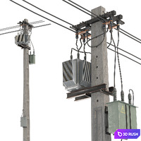 Electric field 3D Model Vray, Corona