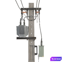 Electric field 3D Model Vray, Corona