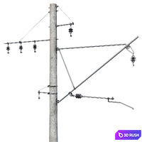 Railway contact network, pack No. 2 3D Model Corona