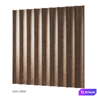 Decorative wood panels 1 3D Model Corona
