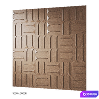Decorative wood panels 1 3D Model Corona