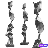 334 interior sculptures 10 abstract damaged piece of metal 01 3D Model Vray, Corona