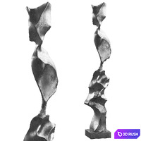 334 interior sculptures 10 abstract damaged piece of metal 01 3D Model Vray, Corona