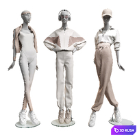 Sportswear on mannequins 3D Model