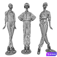 Sportswear on mannequins 3D Model Corona
