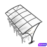 Bicycle parking 3D Model Corona