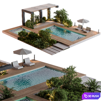 Landscape Furniture Backyard 79 3D Model Vray, Corona
