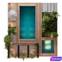 Landscape Furniture Backyard 79 3D Model Vray, Corona