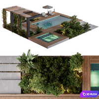 Landscape Furniture Backyard 79 3D Model Vray, Corona